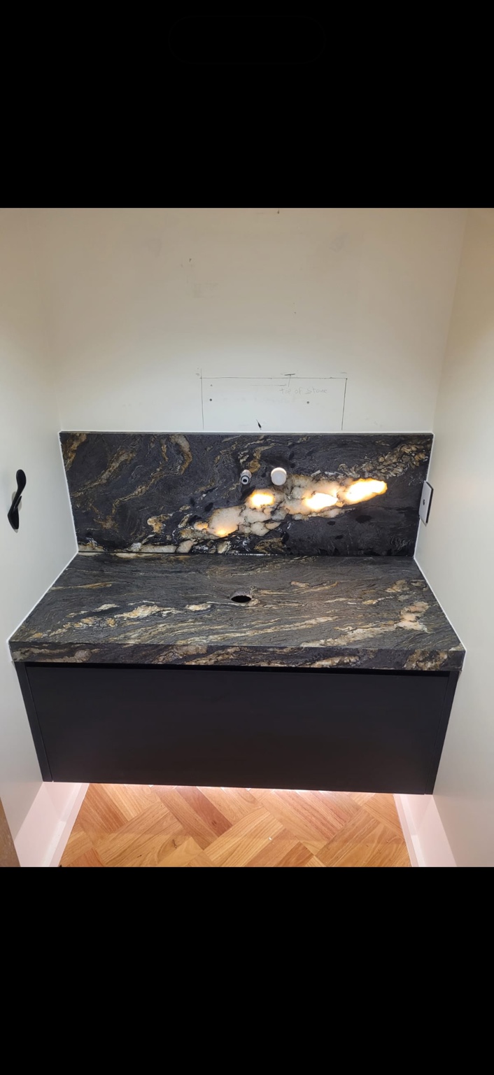 Stone kitchen installation
